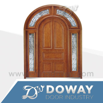 ELEGANT MODERN GLASS DESIGN WOOD LUXURY ARCHED DOOR VILLA ARCH ENTRANCE DOOR