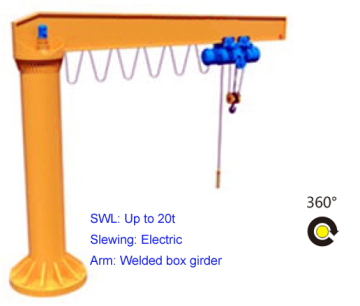 Small Jib Crane: 0.25 Ton to 5 Ton Pillar Hoist Options