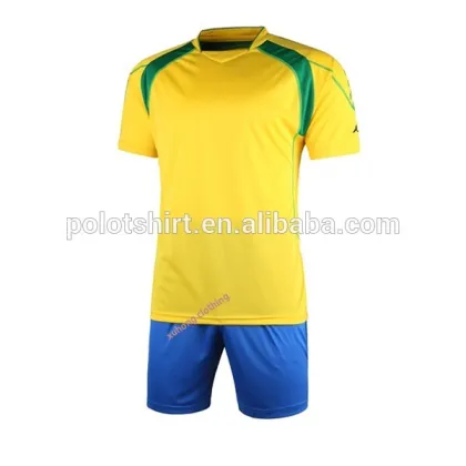 football tracksuit soccer jerseys and pants green and gold color