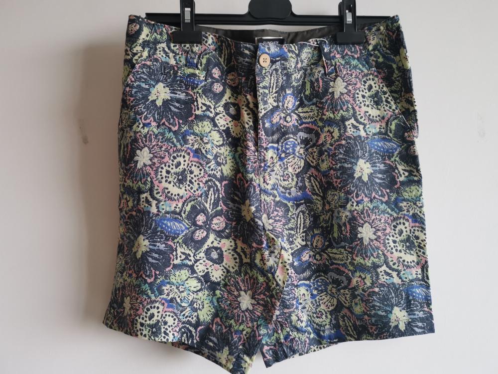 Men Linen Cotton Digital Print Short