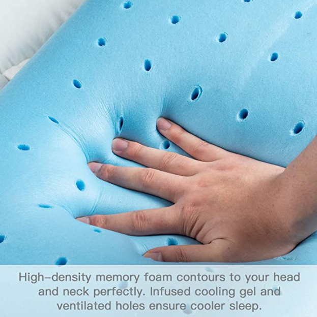 Ventilated Gel Memory Foam Pillow 