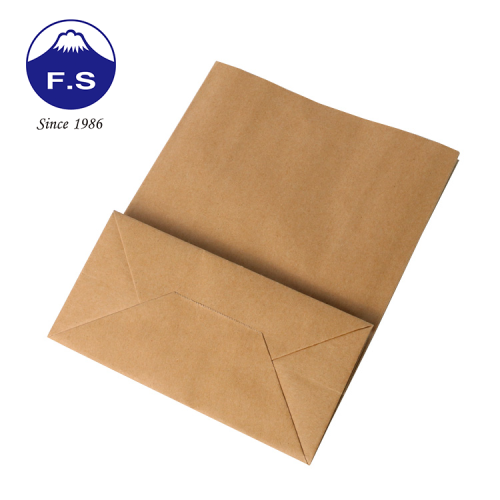Recyclable boutique kraft paper bag with twisted handle
