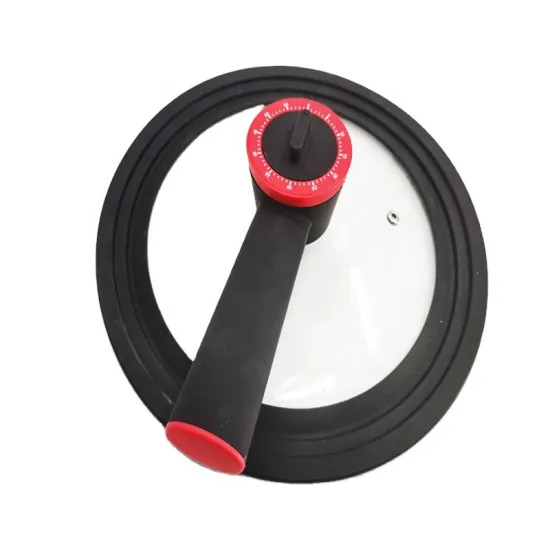 Timer Multi-size Universal Silicone Rubber Pot Lid: Efficient Kitchen Accessory for Cooking Management