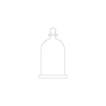 Vintage Bell Jar with Glass Stopper: High Straight Form Antique Container