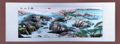 Hand Embroidered Landscape Painting