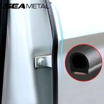 2pcs Car Door Rubber Seal Strip Auto Filler Weatherstrip Edge Rubber Sealing For B Pillar Protection Front Door Sealant For Cars