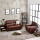 Italian 2-Pieces Sectional Leather Foam Sleeper Sofa