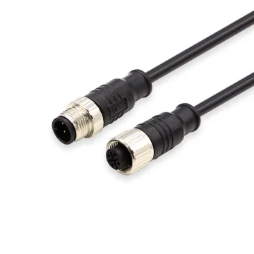 M12 Screw Male and Female Waterproof Cable with Sensor Connector