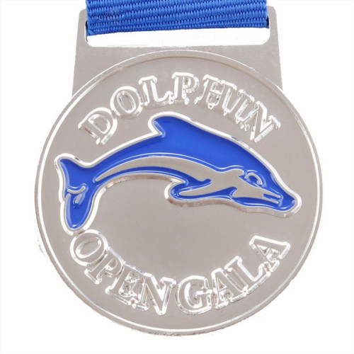 Beliebte maßgefertigte Emaille Delphin Medaille