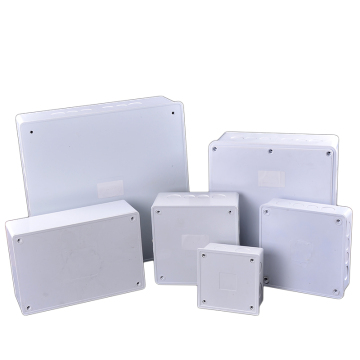 Caja de conexiones eléctricas impermeable de plástico de montaje en pared