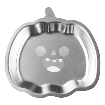 2024 Hot Selling Kids Stainless Steel Breakfast Plate with Pumpkin Pattern
