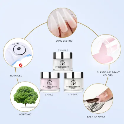 Factory Wholesale Clear Acrylic Nail Powder for Nail Dipping Systems