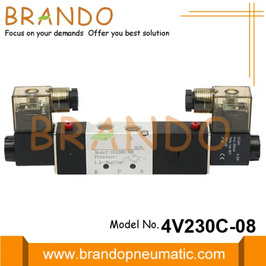 4V230C-08 Airtac Type Pneumatic Double Solenoid Valve 220V