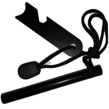 WATOWER portable Survival Firesteel Rod with Striker Ruler
