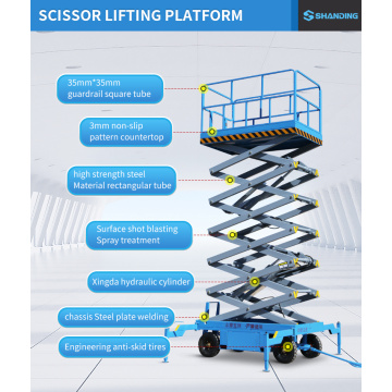 500 kg 1000 kg 2000 kg Platform Move Lift Platform Mobile Elevating Uso in Wareh