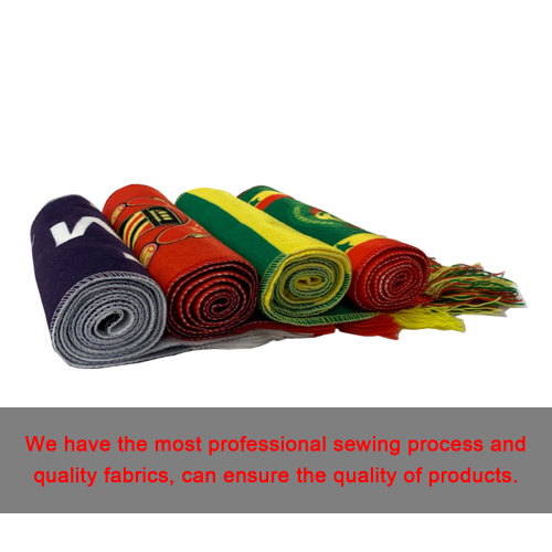 custom design digital printing knitted sport football scarf