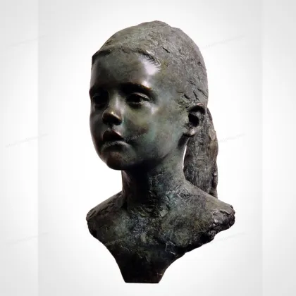 Custom metal craft famous bust bronze marquis de lafayette bust sculpture replica