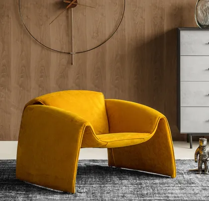 Creative designer wingback chair velvet living room chair