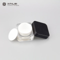 30g Square acrylic cream bottle with black lid