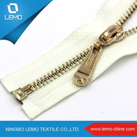 Over 800 Partner Factories White By The Yard Metal Jacket Zipper