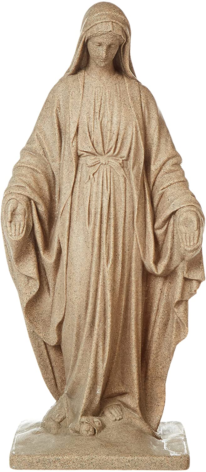 Aspetto naturale arenaria Vergin Mary Statue