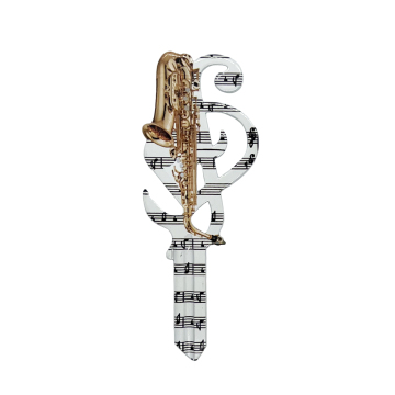 Custom Colorful Saxophone Music Symbol Design