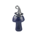 Blue Sandstone Mushroom Wizard Cap Pendant for Making Jewlery 15X20mm Stone Halloween Charms