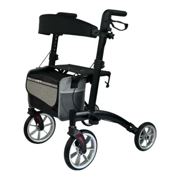 Four-Wheel Folding Rollator Walker for Elderly Rehabilitation