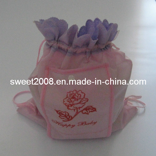 Foldable Non Woven Drawstring Bag with Customer Logo