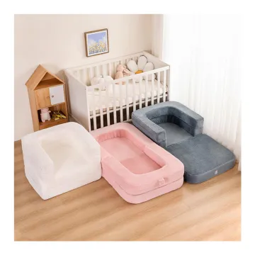 Modern Plush Modular Toddler Couch Set with Bag and Carton for Kids