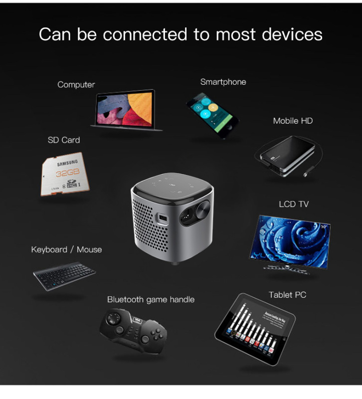 Movie Wifi Mini Portable Android 4K Mini Projector