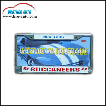 Zinc alloy standard American 310*165mm size custom auto license plate frame with logo