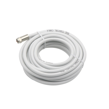 White F connector RG6 Antenna Coaxial Satellite Cable male to male for Satellite