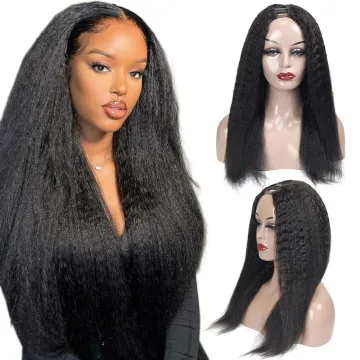 raw indian remy hair extensions u part wig yaki kinky straight, glueless cheap human hair wigs for black women
