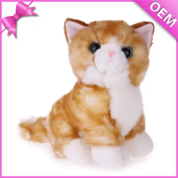 Wholesales Lifelike Cat Toy EN71 CE Standard Wholesales Emulational Plush Cat