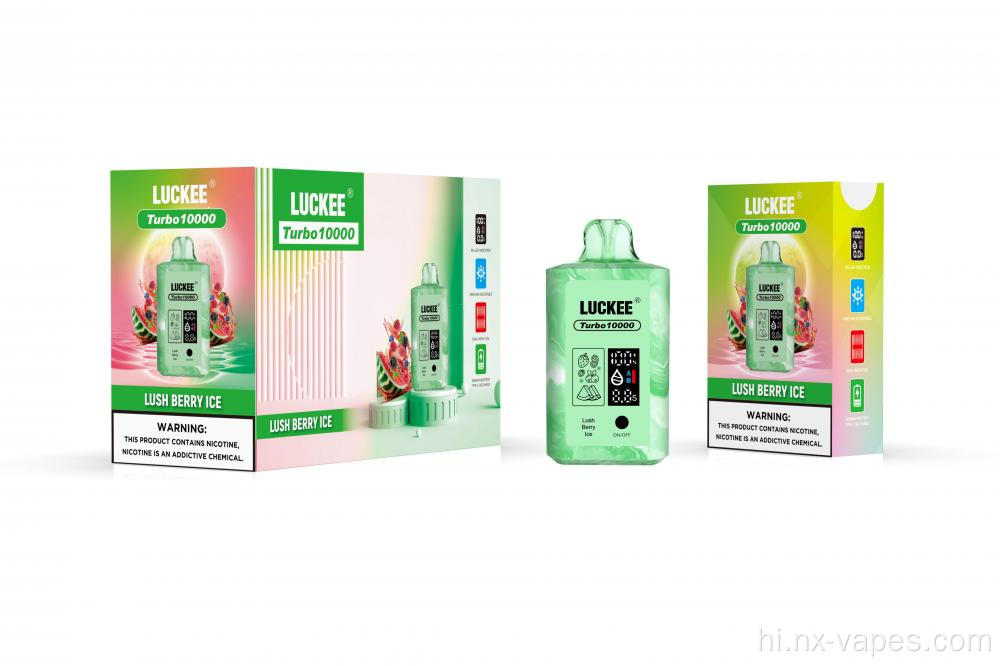 Luckee टर्बो 10000puffs vapes जाल कुंडल एयरफ्लो