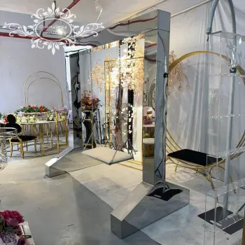 Silver Glossy Stainless Steel Swing Wedding Decorations for Events and Parties