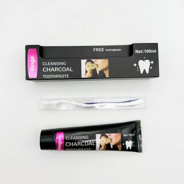 Cleansing charcoal whitening toothpaste