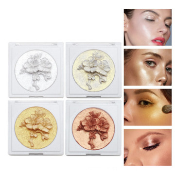 Private Label 4-Color Face Makeup: 3D Sculpted, Waterproof, Brightening Highlighter & Long-Lasting Contouring Kit