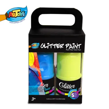 Top Rated Non-Toxic 4ct*120ml Beautiful Glitter Paint for Kid Arts and crafts A0224