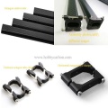 Pengapit Tiub Aluminium CNC Anodized Hitam OEM 25mm