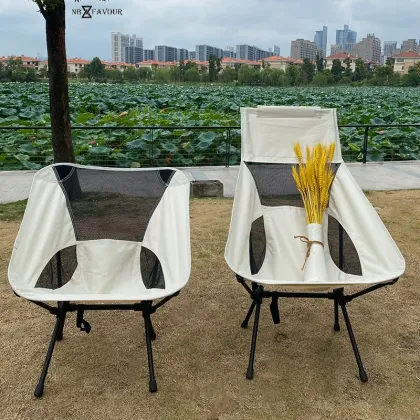 Lightweight Fishing Camping Chair Folding Outdoor Moon Chair with Easy Carry Bag