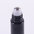 Black Flat Shoulder Diffuser Bottle 10ml Glass Roll On Containers With Silver Caps Factory