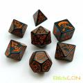 Bescon Halloween Polyhedral Dice 7pcs Set, Halloween RPG Dice Set d4 d6 d8 d10 d12 d20 d% Set of 7 Halloween Dice-DnD Dice