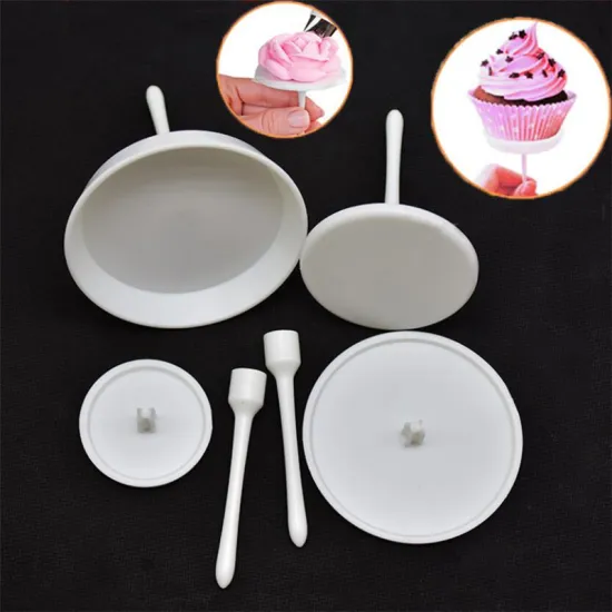 4pcs/set Cake Flower Nails Plastic Piping Nail Baking Piping Stands Transfer Lift Removable Ice Cream Cake DIY Decorating Tools