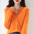 Women's Crewneck Button Down Sweater Cardigan