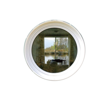 UPVC Fixed Glass Window Frames with Vinyl Profiles for Round Openable Windows