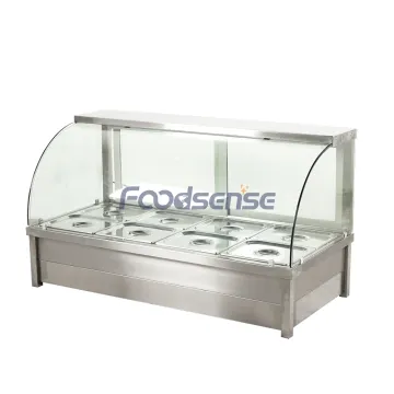 Stainless Steel Temperature Control Food Warmer Display for Restaurant and Home