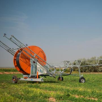 Hard hose reel irrigation system boom model