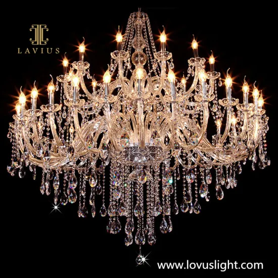 High luxury custom classic candle style crystal chandelier hotel hall conference hall project custom crystal chandelier